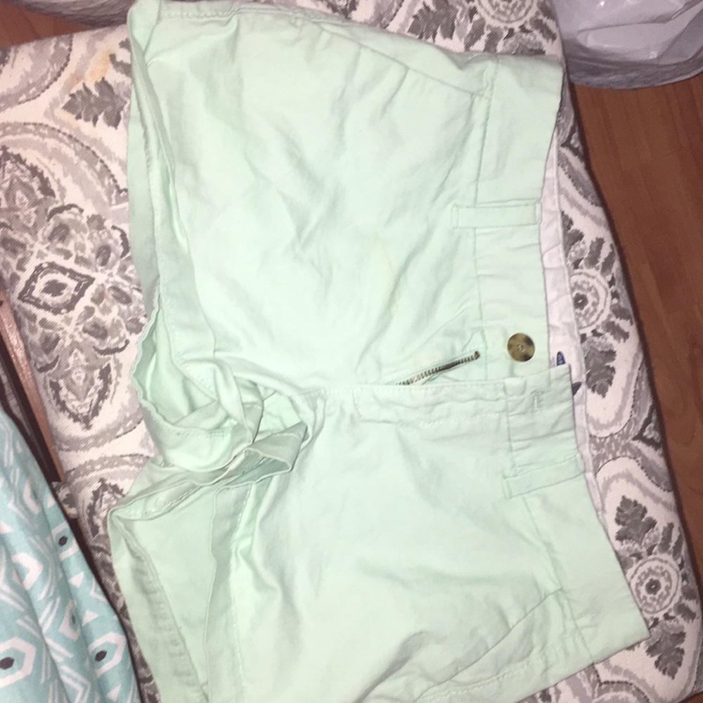 Mint green shorts